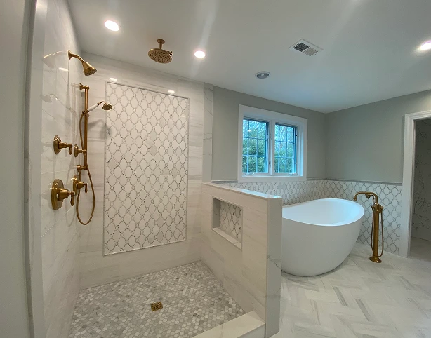 Professionally installed tiled bathroom